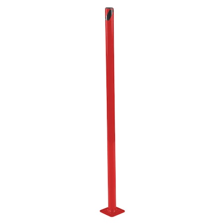 Vestil STEEL PIPE SAFETY BOLLARD 48"X1.75" RED BOL-48-2-RED